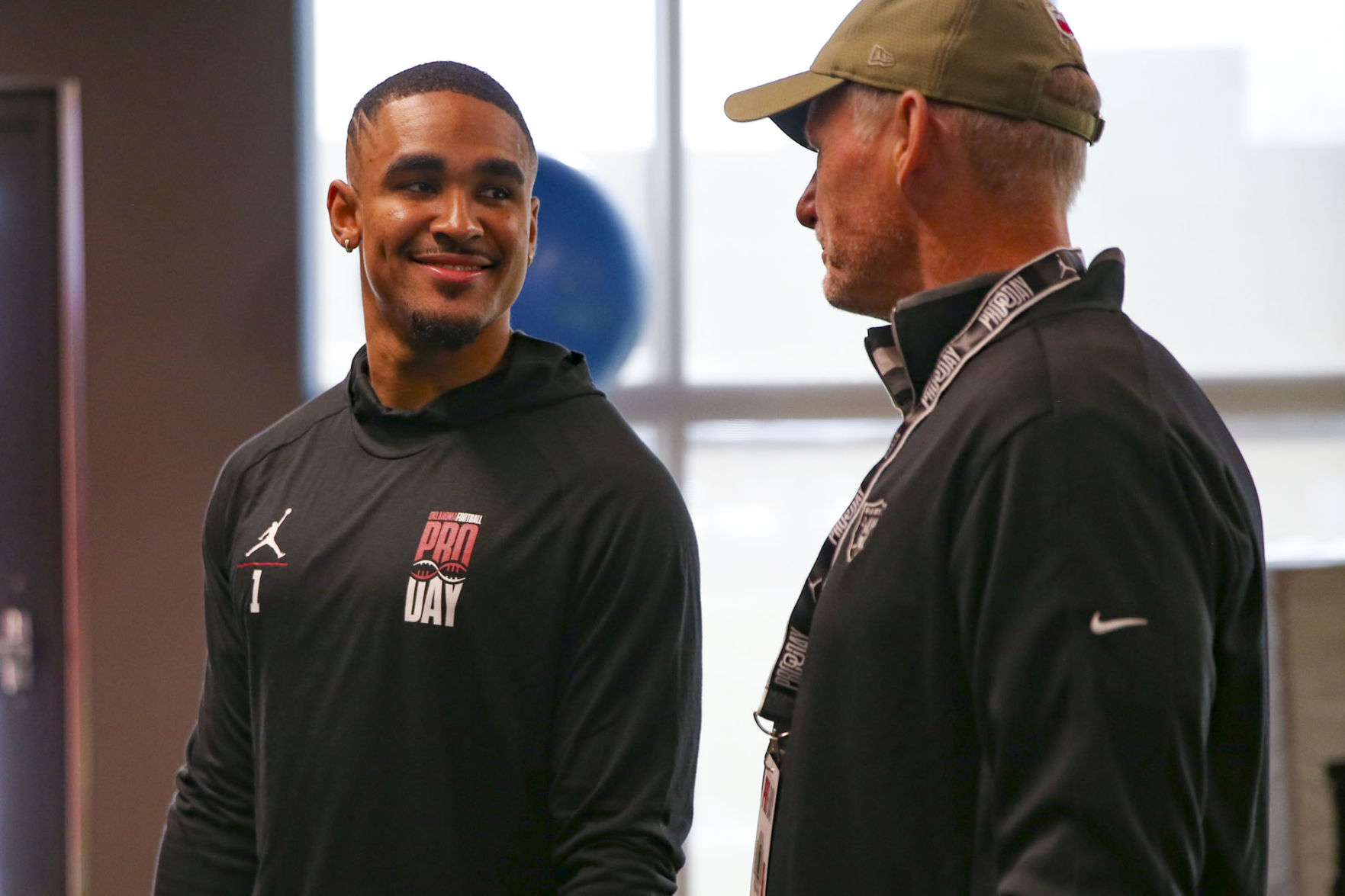 Jalen Hurts and Mike Mayock